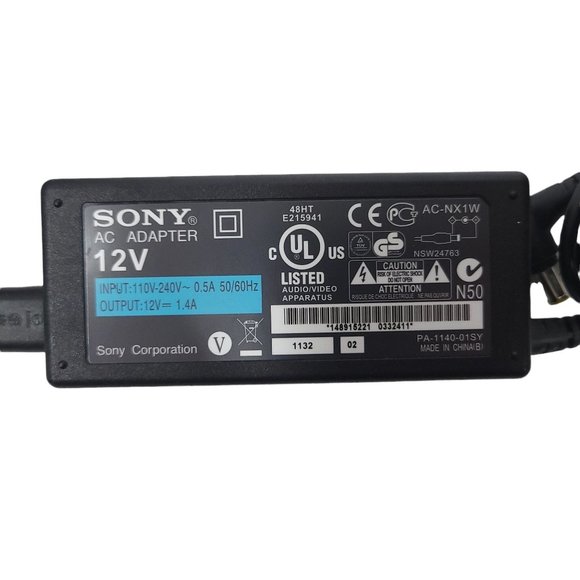 Sony AC Adapter AC-NX1W 12V 1.4A PA-1140-01SY For SMP-N200 SMP-N100 - Picture 2 of 7